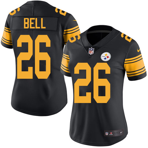 Women's Elite Le'Veon Bell Nike Jersey Black - #26 Rush NFL Pittsburgh Steelers